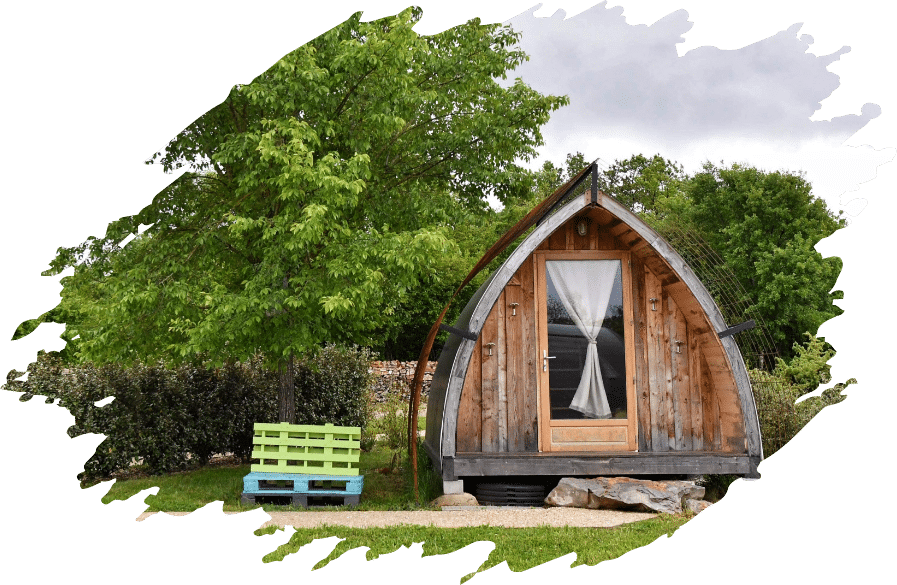 Les logements en bois du camping